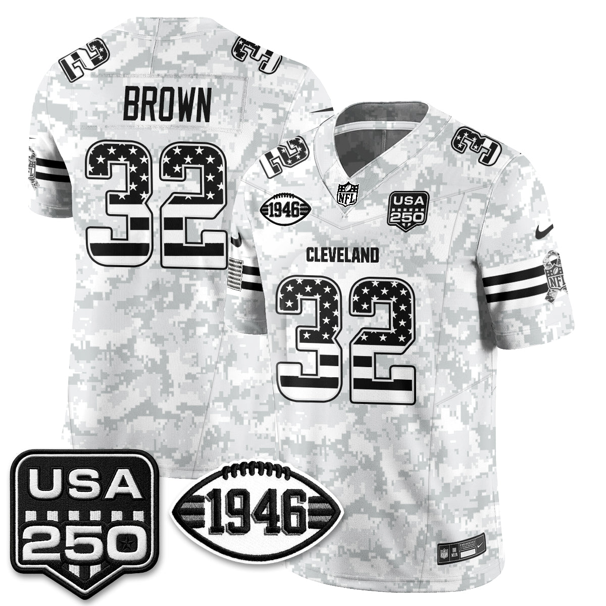 Cleveland Browns 2026 Salute to Service Vapor Jersey - Stitched