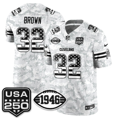 Cleveland Browns 2026 Salute to Service Vapor Jersey - Stitched