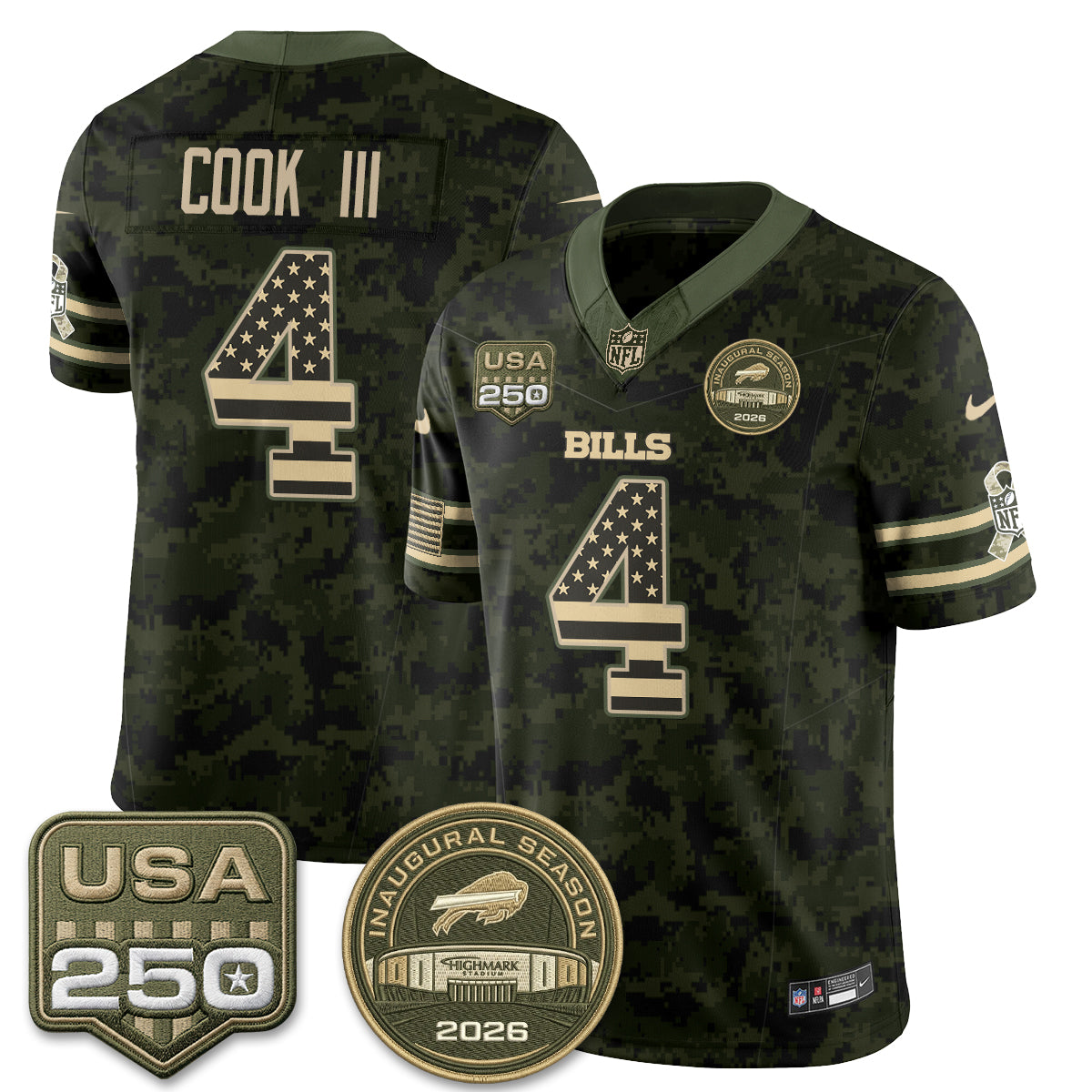 Buffalo Bills 2026 Salute to Service Edition Vapor Jersey - Stitched