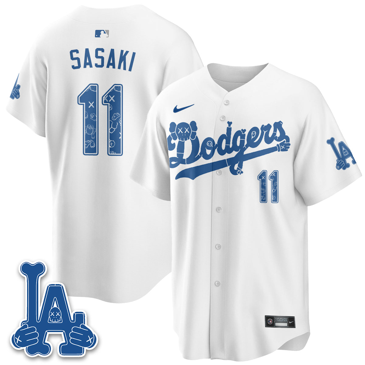 Los Angeles Dodgers x KAWS Edition Vapor Jersey V2- Stitched