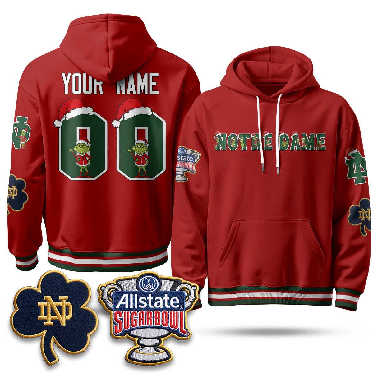NDFI x Grinch Christmas 2026 Edition Custom Hoodie - Stitched
