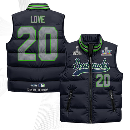 SEA S.Bowl Champs Puffer Vest - Printed