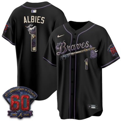 Atlanta Braves Nightmare Edition Vapor Jersey - Stitched