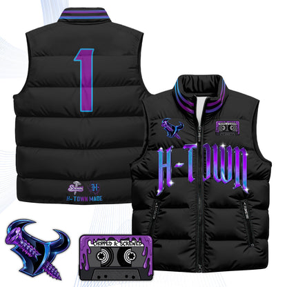 HOU "Screwcity" Puffer Vest - Printed