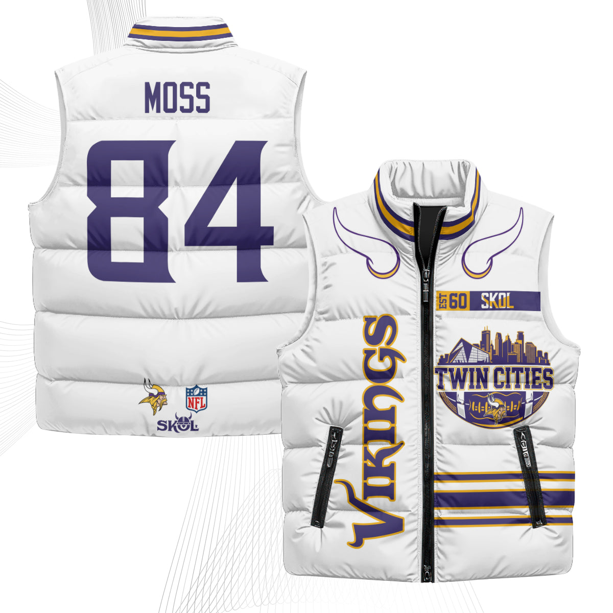 MIN Twin City Puffer Vest - Printed