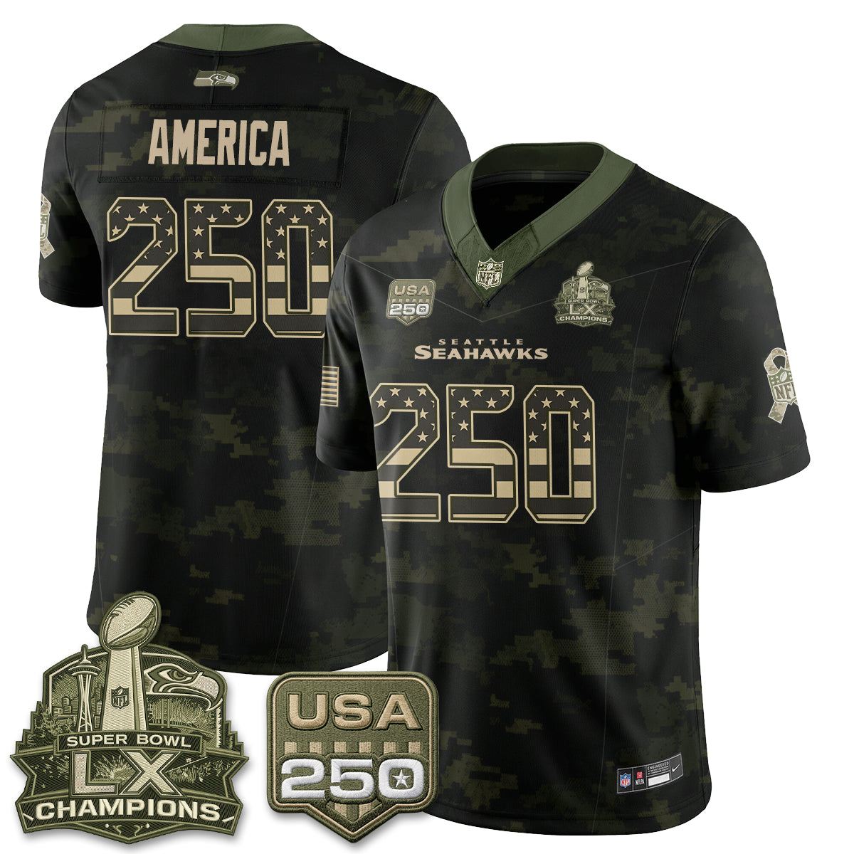 SEA 2026 Salute to Service Edition Vapor Jersey - Stitched n5
