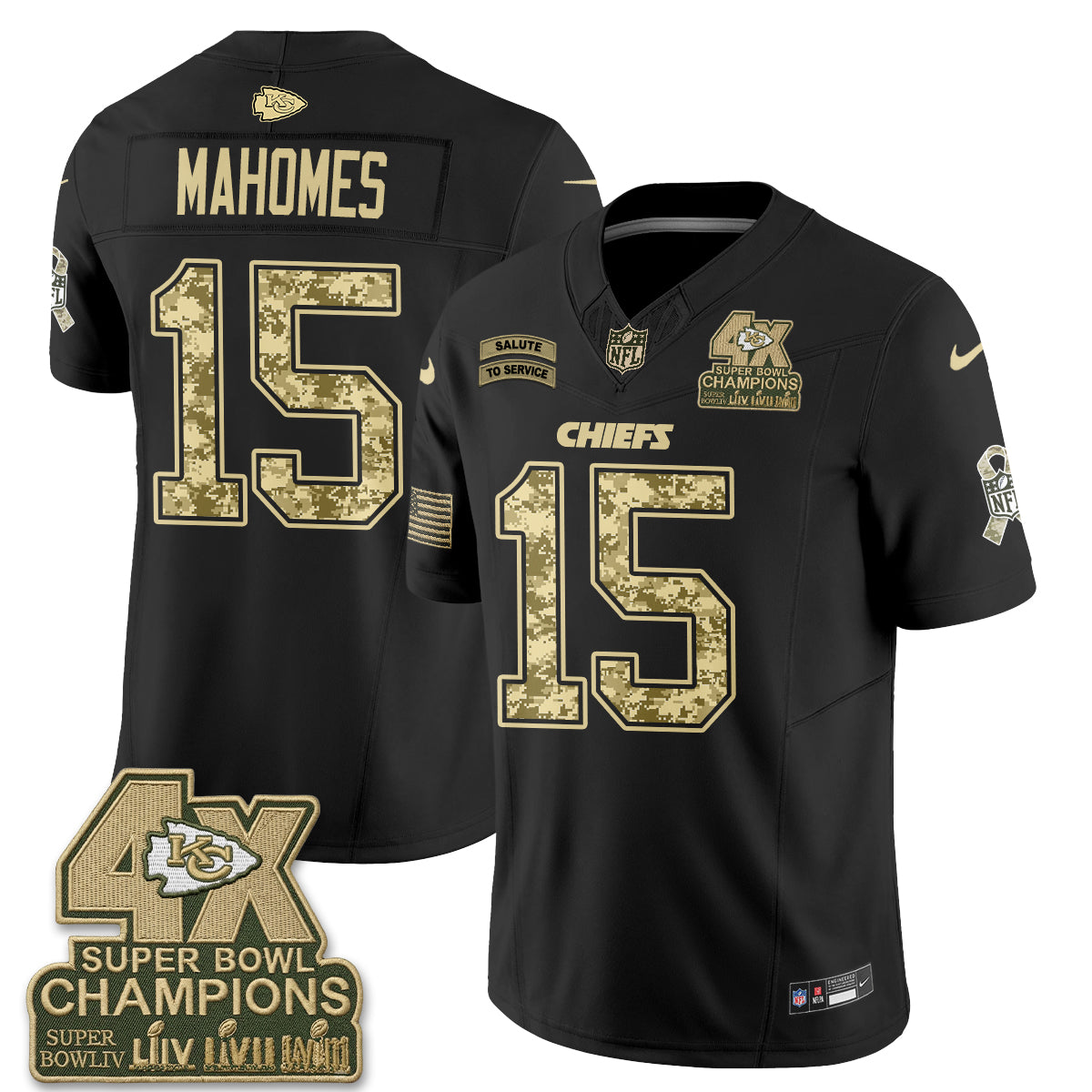 KC 2026 Salute to Service Vapor Jersey V2- Stitched
