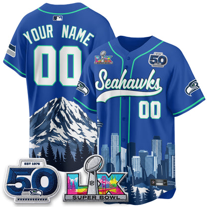 Seattle Seahawks City Edition Vapor Baseball Custom Jersey - Stitch