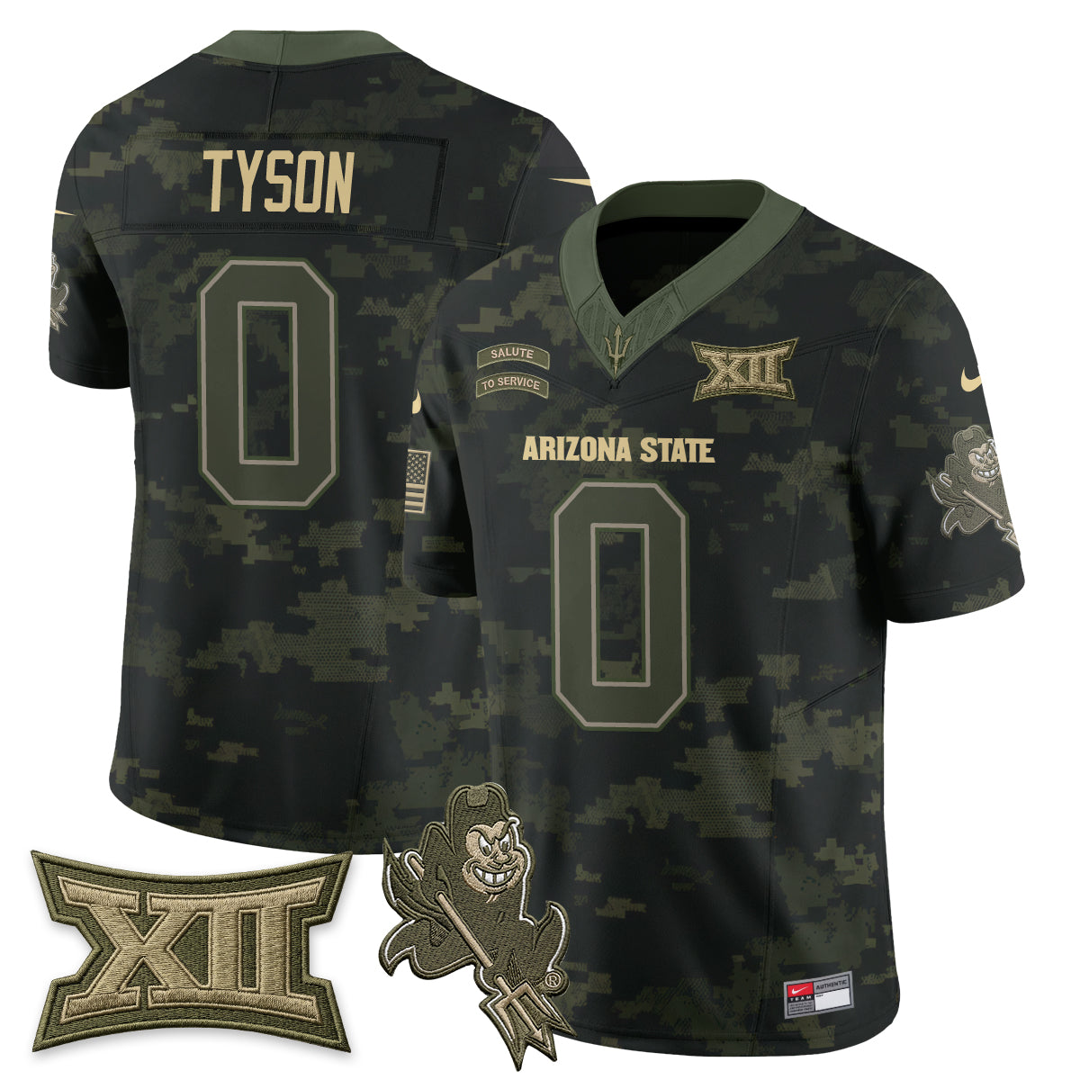 Arizona State Sun Devils 2026 Salute to Service Vapor Jersey - Stitched
