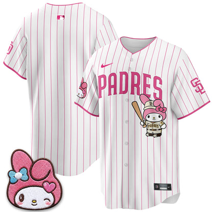 San Diego Padres x Pink Sanrio Friend Vapor Jersey - Stitched