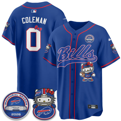 Buffalo Bills x Meow  Vapor Baseball Jersey - Stitched