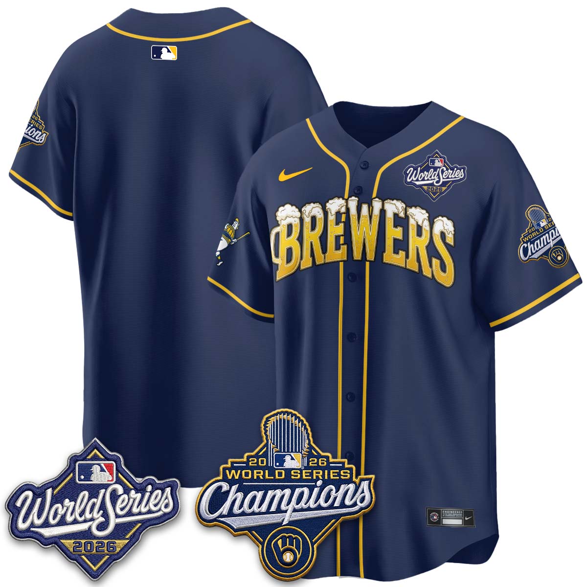MIL "Pitcher & Pint" 2026 WS Champions Vapor Jersey - Stitched
