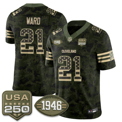 Cleveland Browns 2026 Salute to Service Vapor Jersey - Stitched