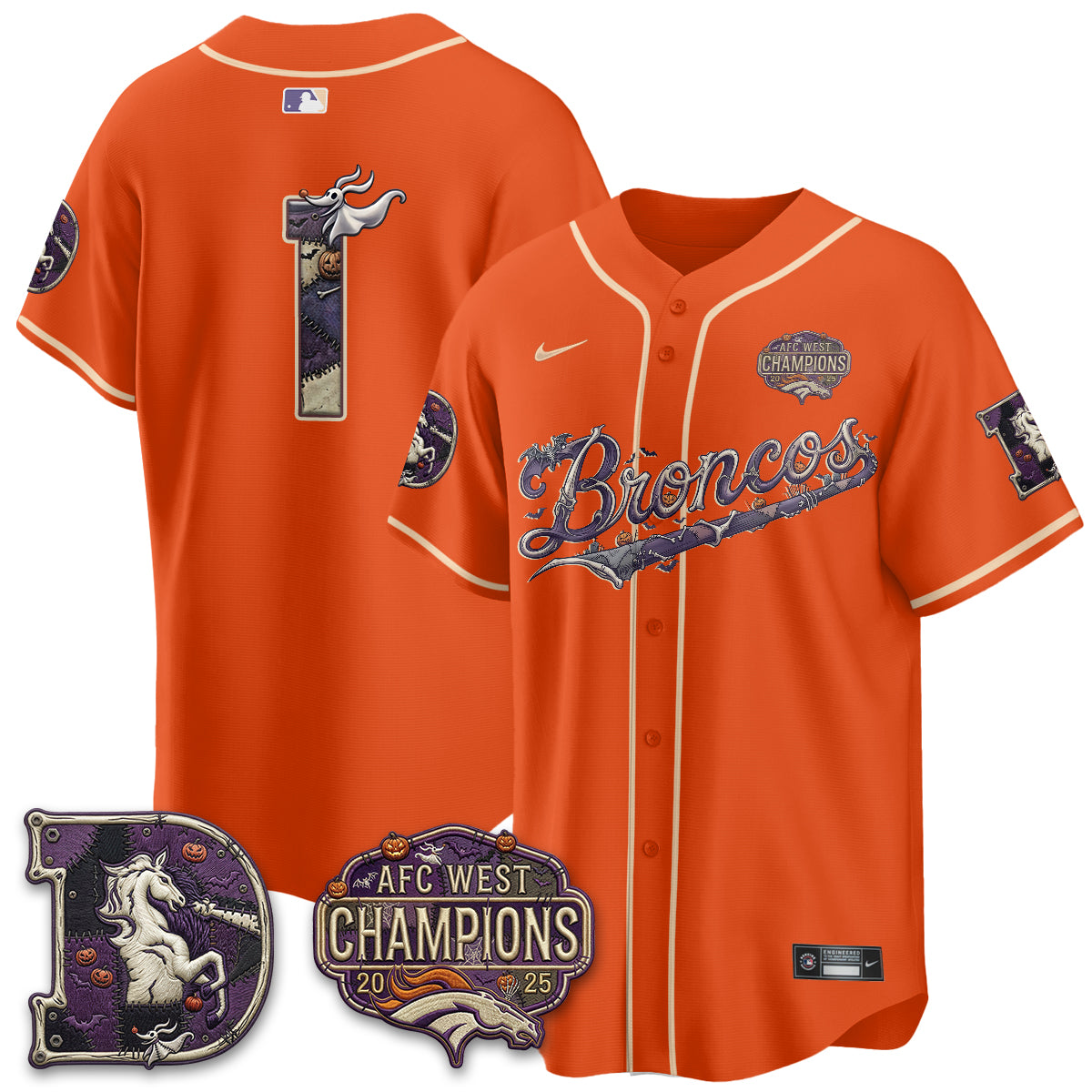 DEN 2026 Nightmare Edition Vapor Baseball Jersey - Stitched