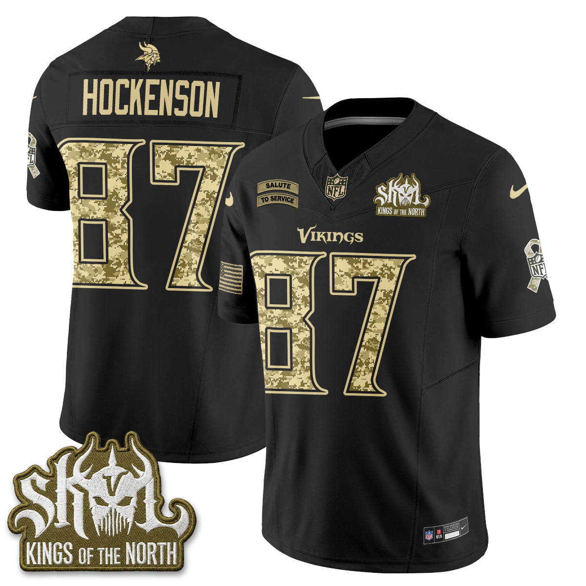 Minnesota Vikings 2026 Salute to Service V2 Vapor Jersey - Stitched