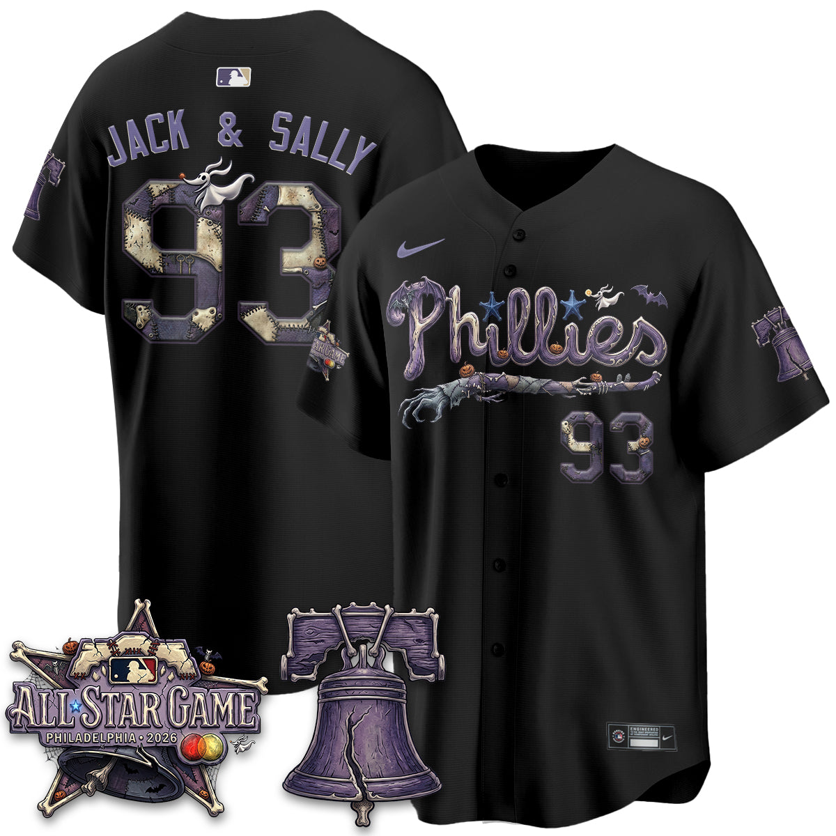 Philadelphia Phillies Nightmare Edition Vapor Jersey - Printed