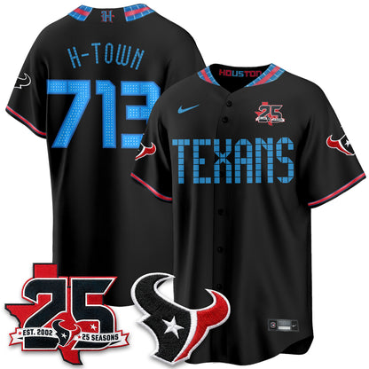 Houston Texans 2026 Rivalries Baseball Vapor Jersey - Stitched