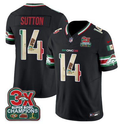 Denver Broncos Mexico Edition Vapor Jersey - Stitched