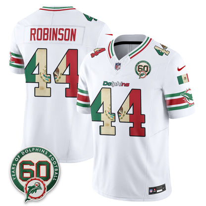 Miami Dolphins Mexico Edition Vapor Jersey - Stitched