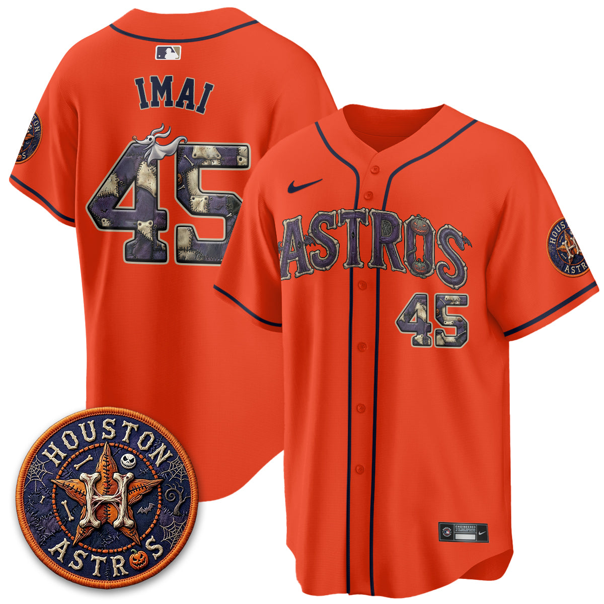 Houston Astros Nightmare Vapor Limited Jersey - Stitched