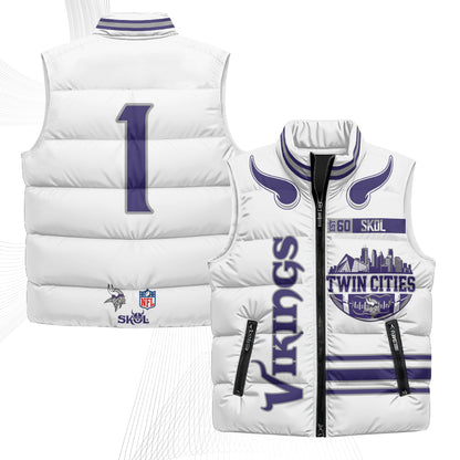 MIN Twin City Puffer Vest - Printed