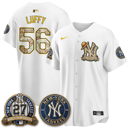 New York Yankees x OP Japanese Cartoon Limited Jersey -  Stitched