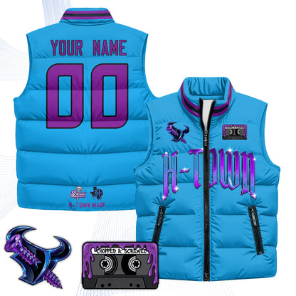 HOU "Screwcity" Custom Puffer Vest - Printed