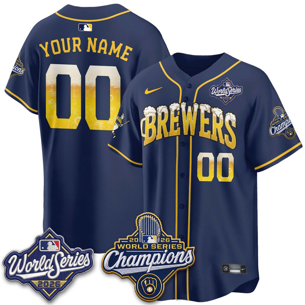 MIL "Pitcher & Pint" 2026 WS Champions Custom Vapor Jersey - Stitched