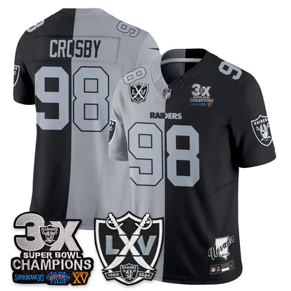 Las Vegas Raiders Split Edition Vapor Jersey V2- Stitched