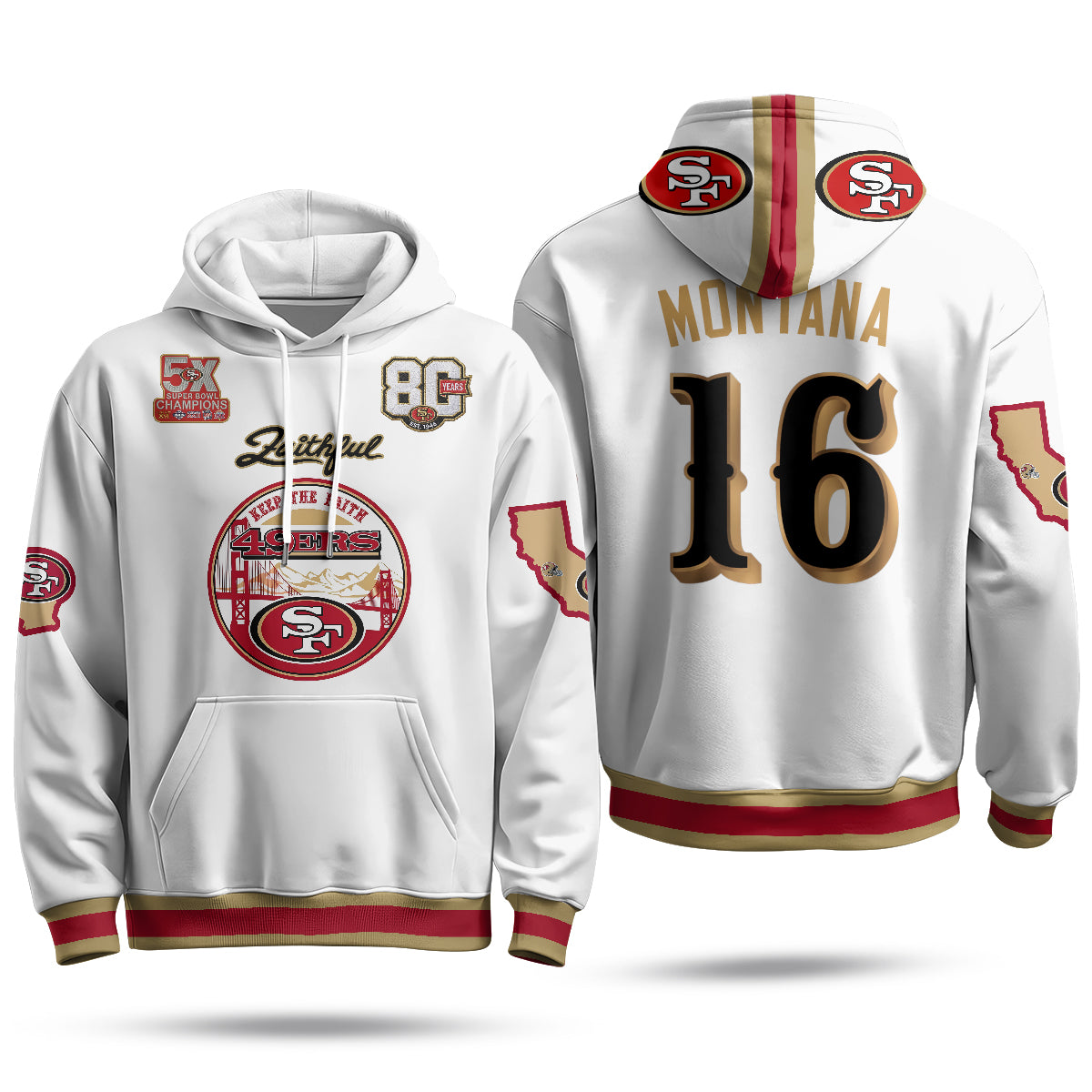 SF Faithful to The Bay Fleece Hoodie - Printed
