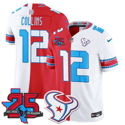 Houston Texans 2026 Rivalries Split Vapor Jersey - Stitched