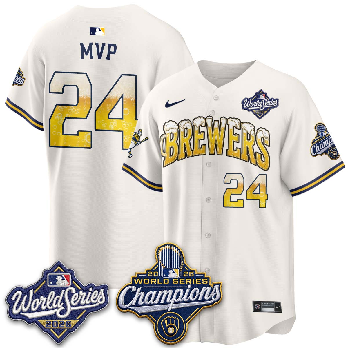 MIL "Pitcher & Pint" 2026 WS Champions Vapor Jersey - Stitched