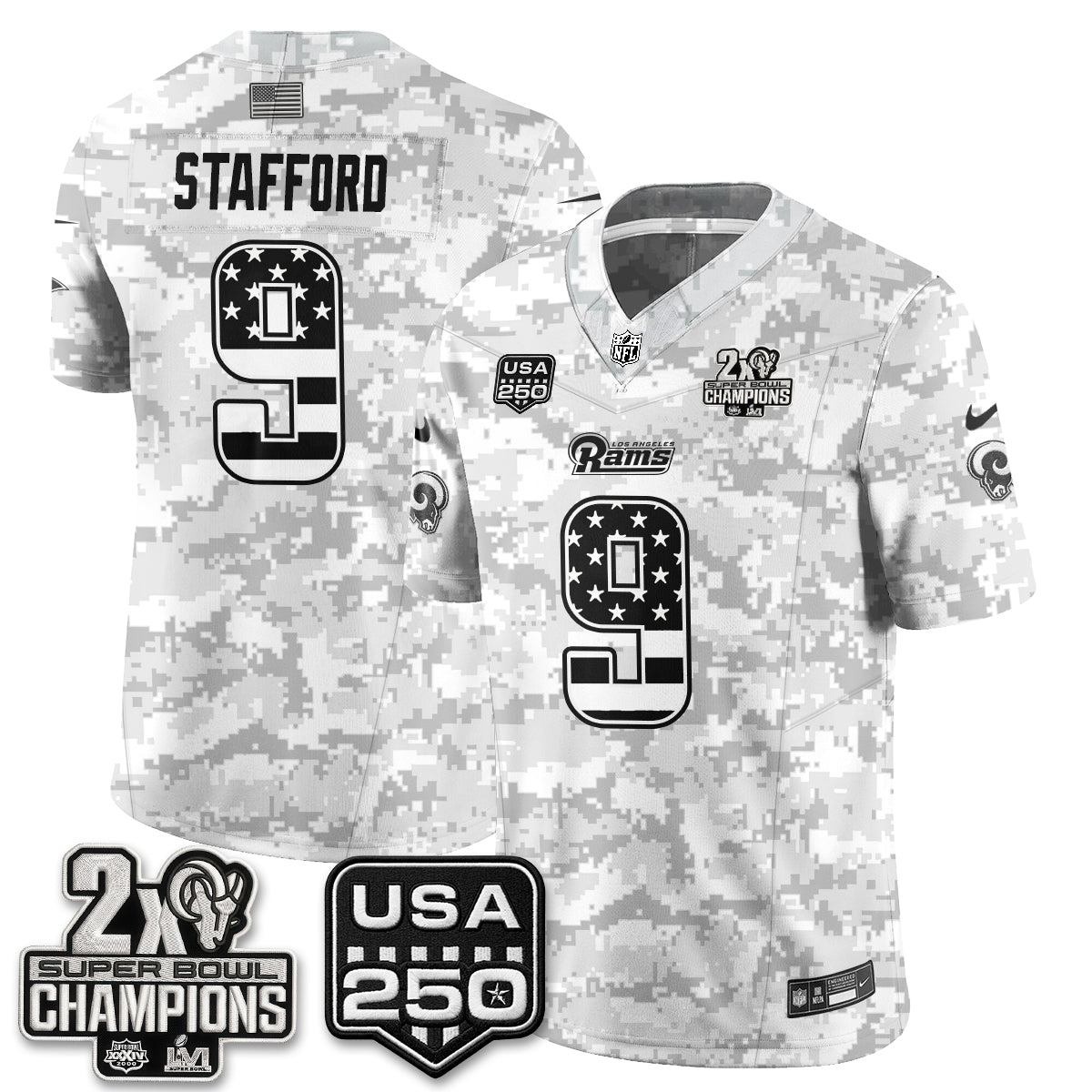 Los Angeles Rams 2026 Salute To Service Vapor Jersey - All Stitched