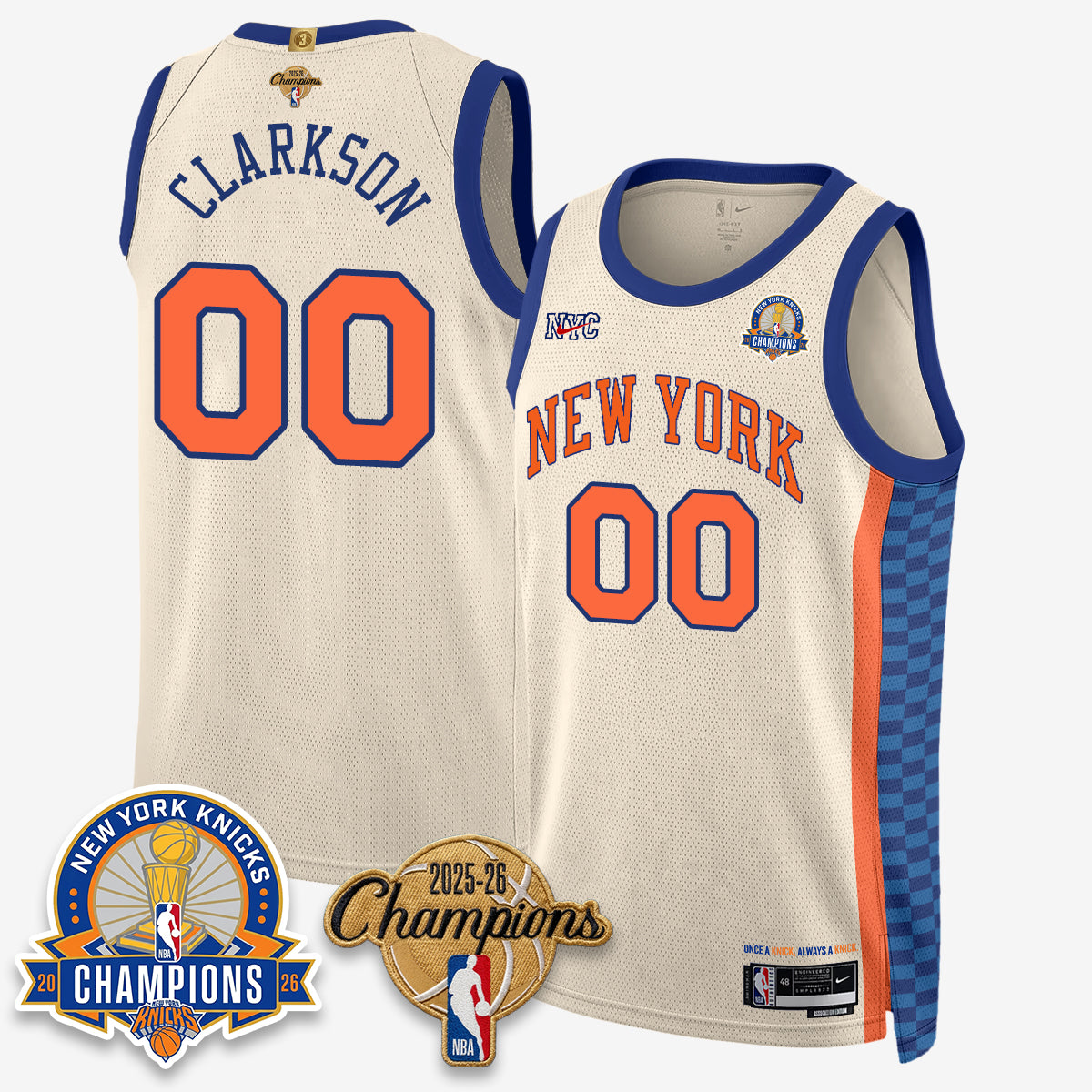 NYK 2026 Basketball Champions Special Edition Vapor Jersey V2- Stitched