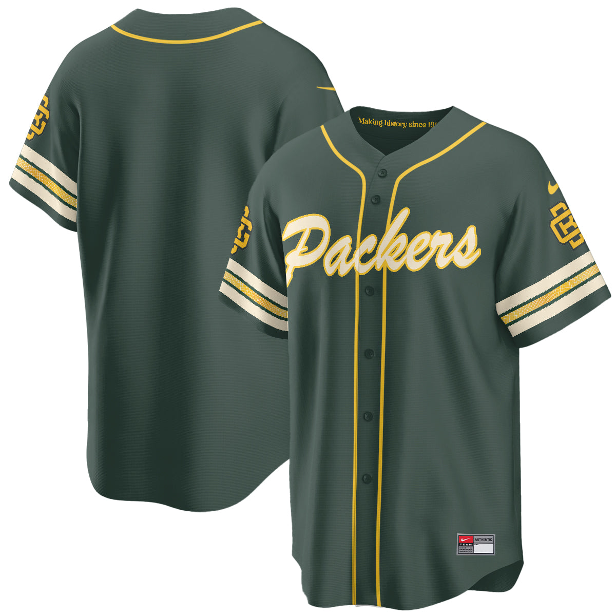 Green Bay Packers 2026 Rivalries Baseball Vapor Jersey - Stitched