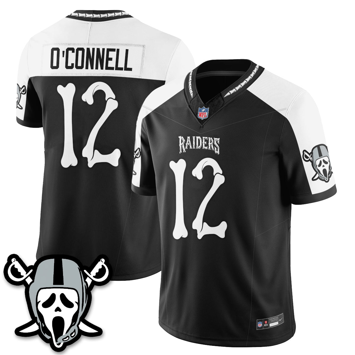 Las Vegas Raiders x Ghost Face Edition Vapor Jersey - Stitched