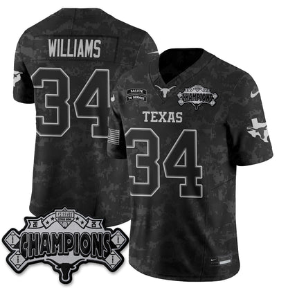 Texas Longhorns 2026 Salute to Service Vapor Jersey - Stitched