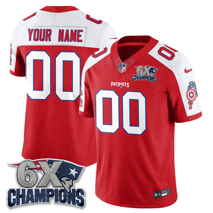 New England Patriots x Vibranium Shield Edition Vapor Custom Jersey V2 - Stitched
