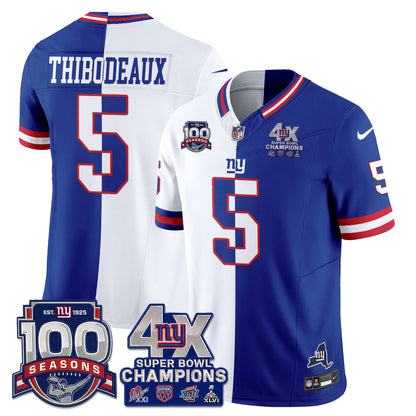 NYG 4X SBowl Split Edition Vapor Jersey - Stitched