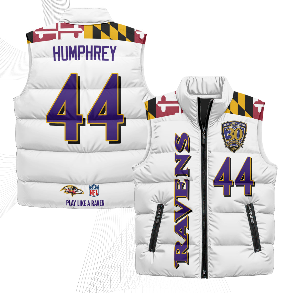 BAL Maryland Puffer Vest - Printed