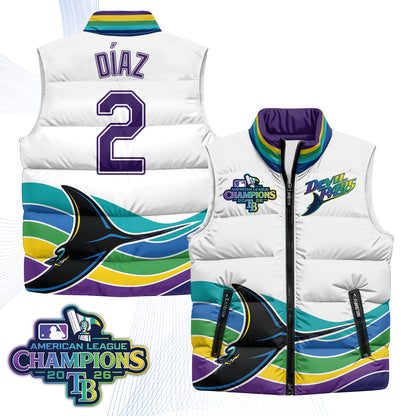 Tampa Bay Rays 2026 AL Champions Limited Puffer Vest - Printed