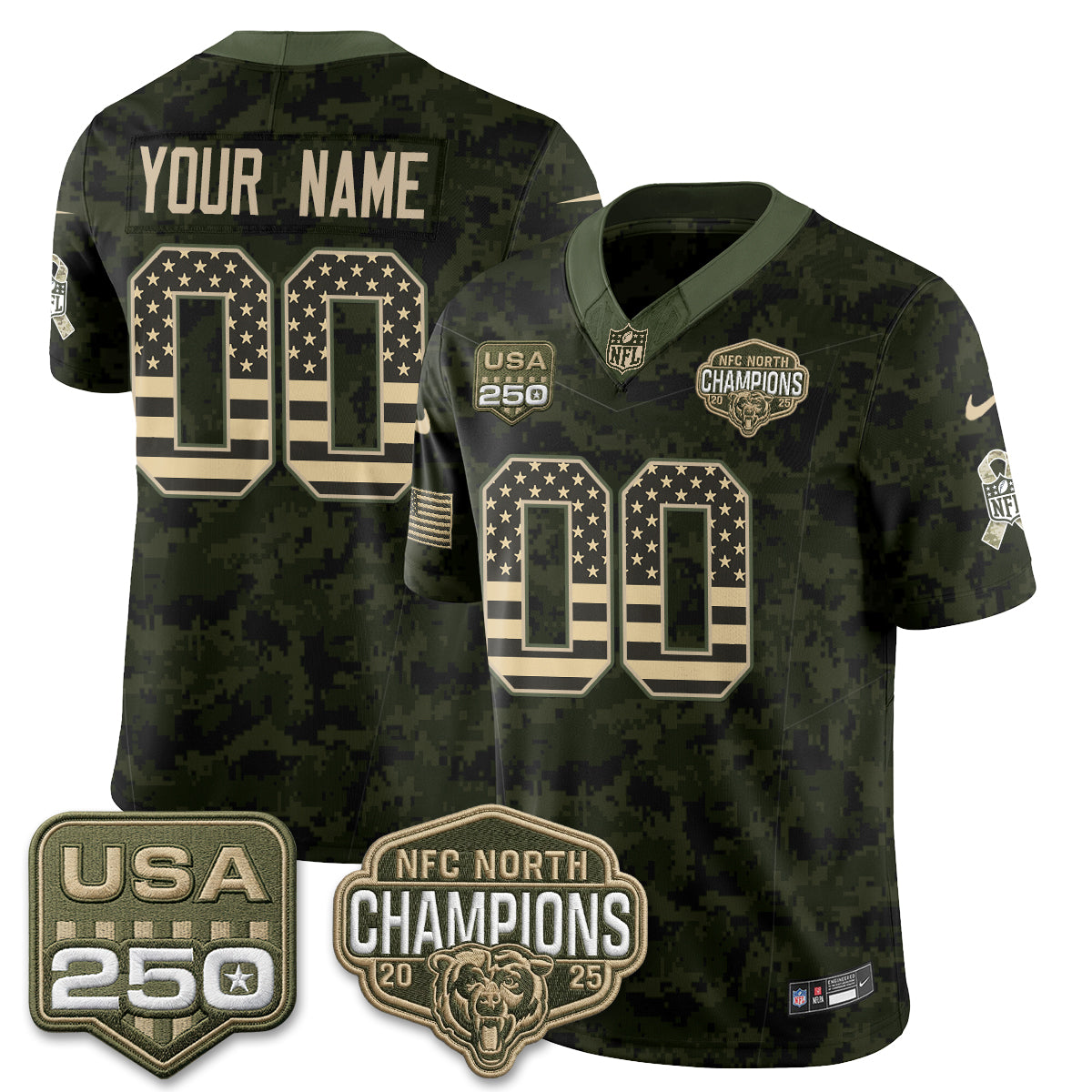 CHI 2026 Salute to Service Edition Vapor Custom Jersey - Stitched
