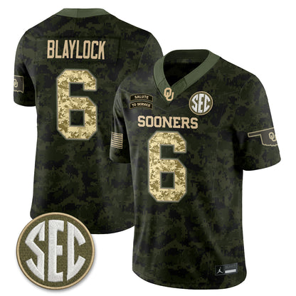 Oklahoma Sooners 2026 Salute to Service Vapor Jersey - Stitched