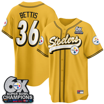 Pittsburgh Steelers 6x SBowl Baseball Vapor Jersey - Stitched