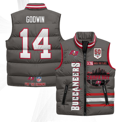 TB "Raise the Flags" Puffer Vest - Printed