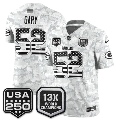 Green Bay Packers 2026 Salute To Service Edition Vapor Jersey - Stitched