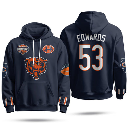 Chicago Bears 2026 Rivalries Fleece Hoodie - Printed