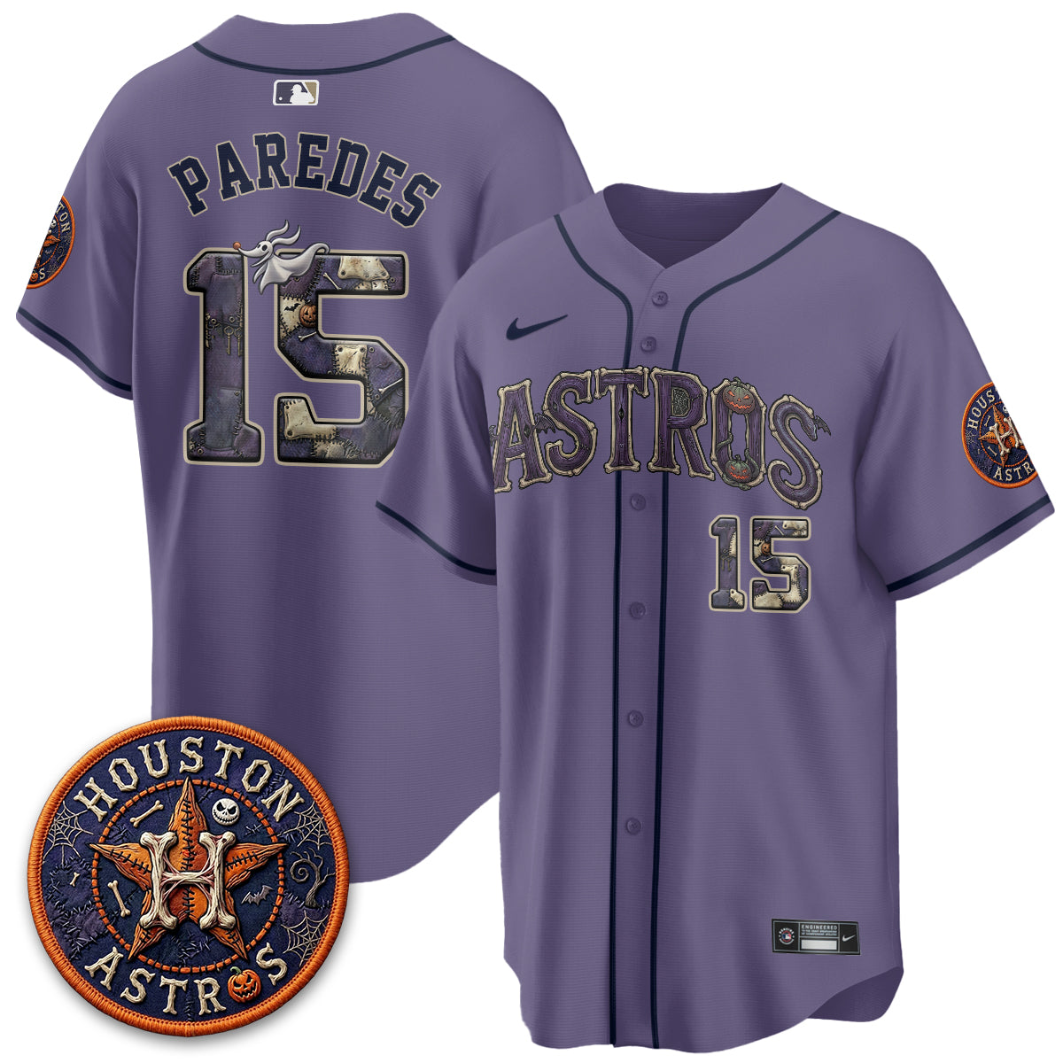 Houston Astros Nightmare Vapor Limited Jersey - Stitched