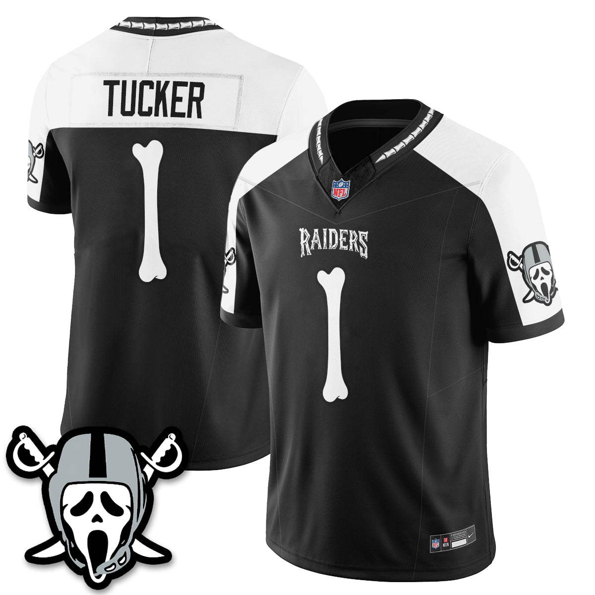 Las Vegas Raiders x Ghost Face Edition Vapor Jersey - Stitched