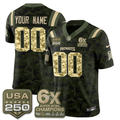 NE 2026 Salute to Service Edition Vapor Custom Jersey - Stitched